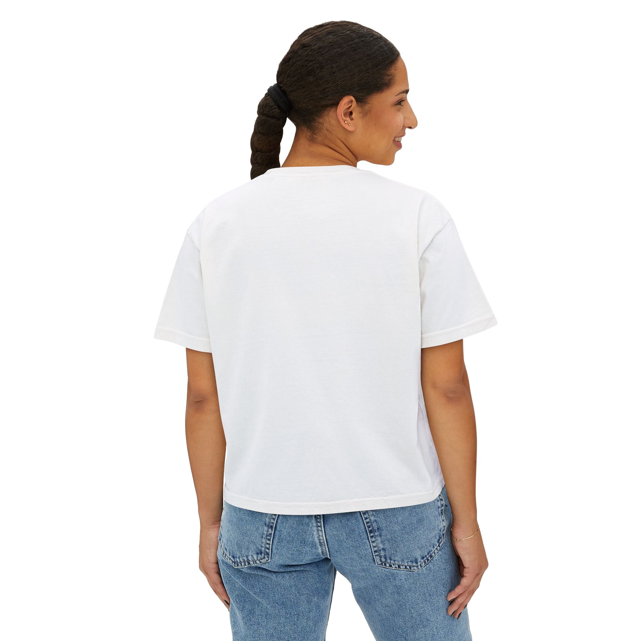 Women's Boxy Tee — Red Doodle Graphic "Vacation Vibes" Tee