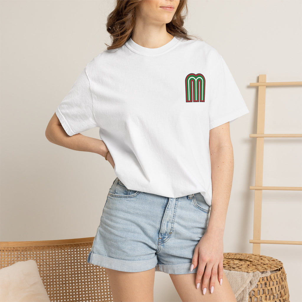 Retro Double-Stripe 'M' Graphic T-Shirt