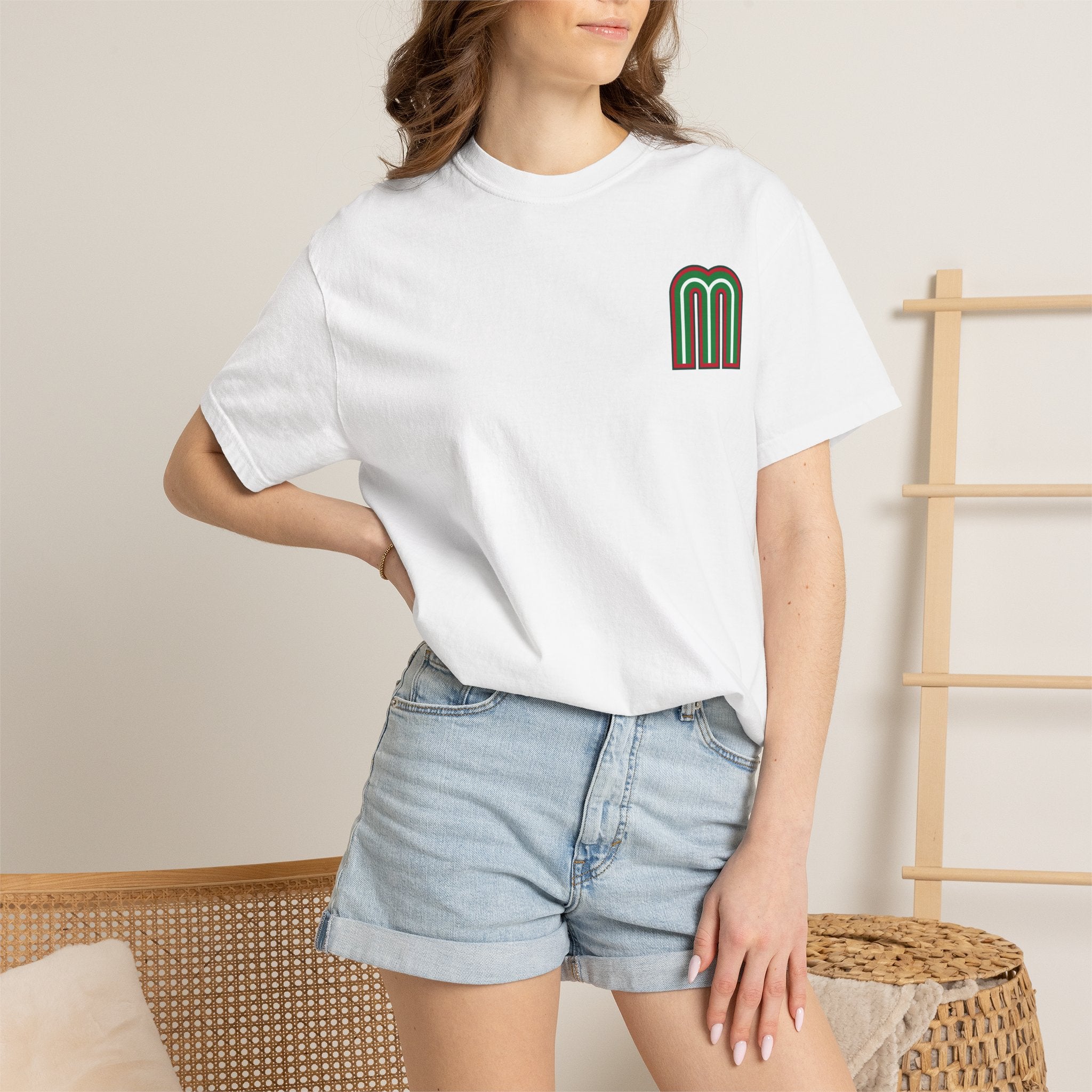 Retro Double-Stripe 'M' Graphic T-Shirt