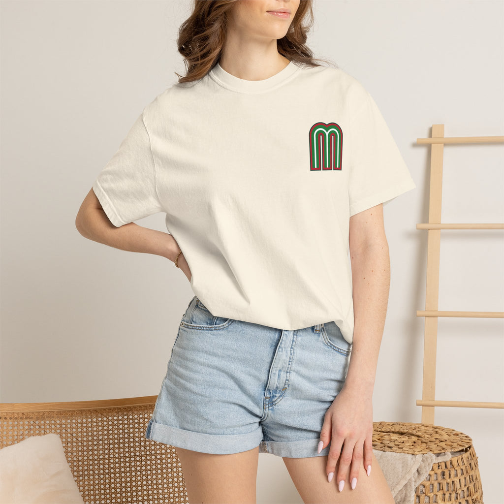 Retro Double-Stripe 'M' Graphic T-Shirt