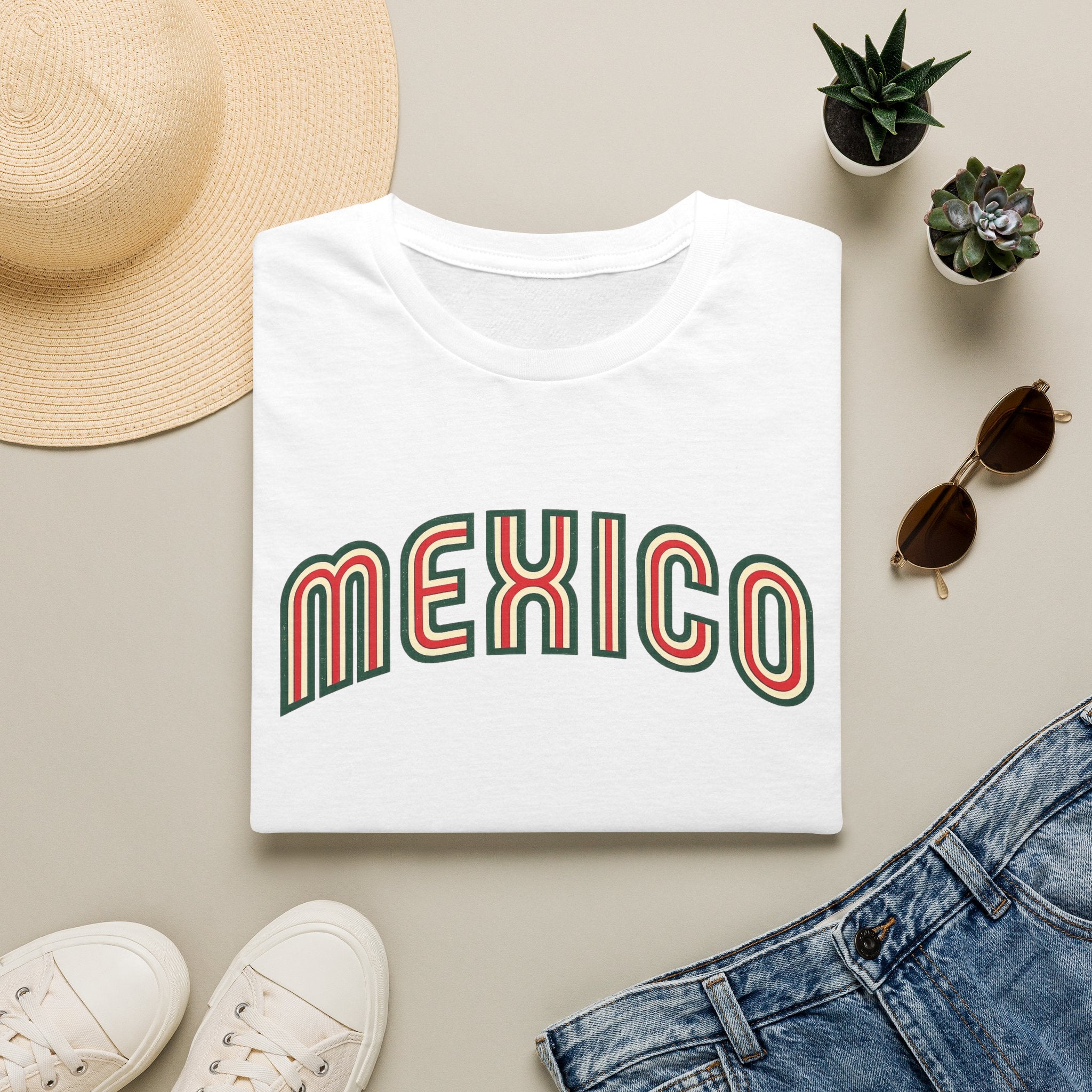 Mexico Retro Arch T-Shirt — Vintage Mexican Pride Tee