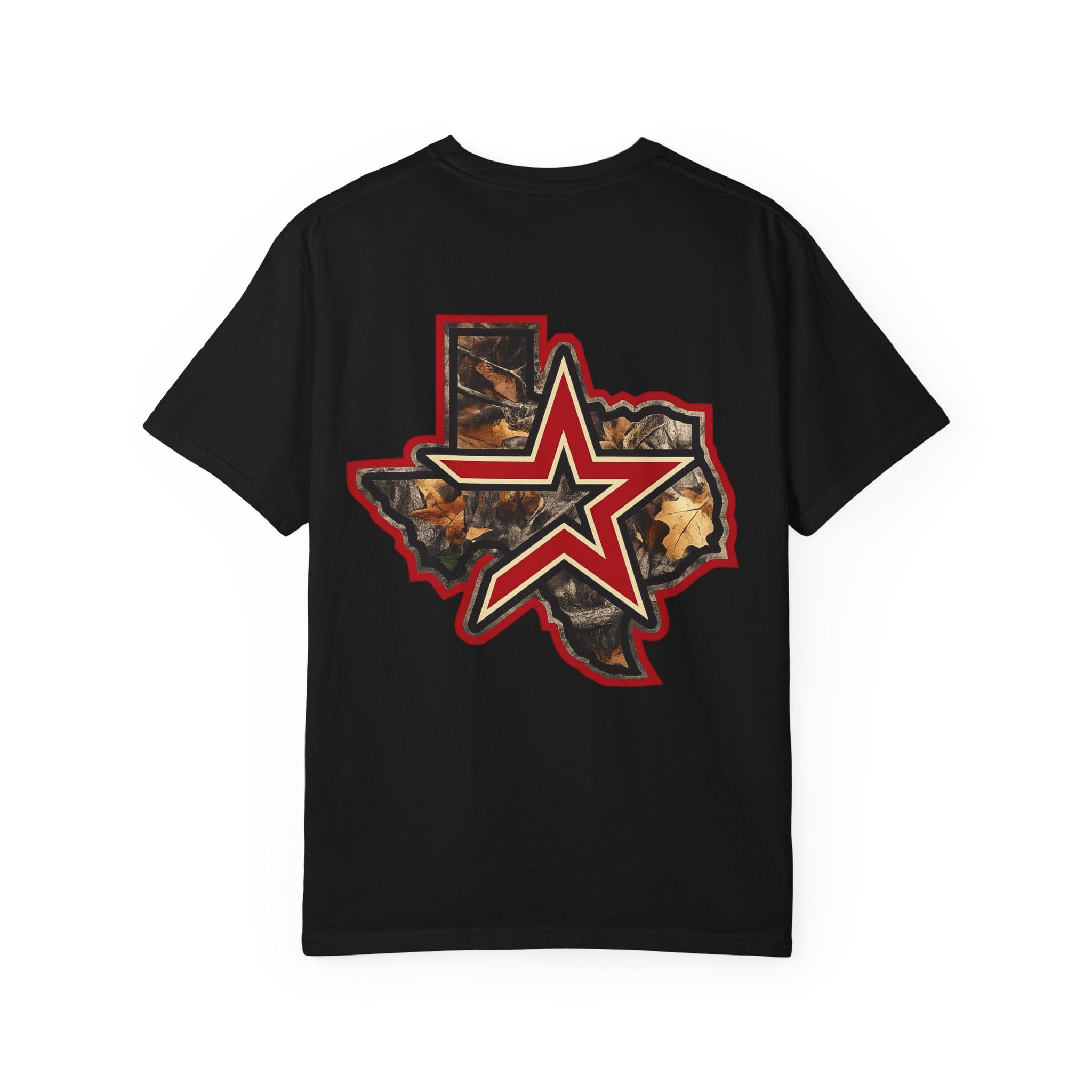 Texas Camo Star T-Shirt — State Outline Graphic Tee