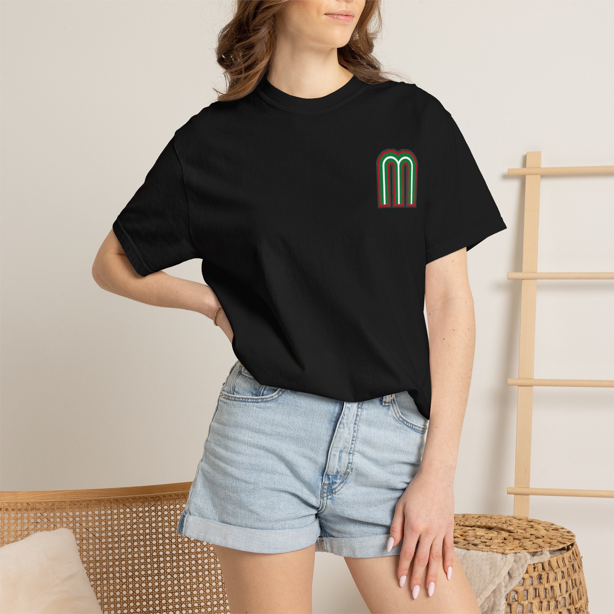 Retro Double-Stripe 'M' Graphic T-Shirt