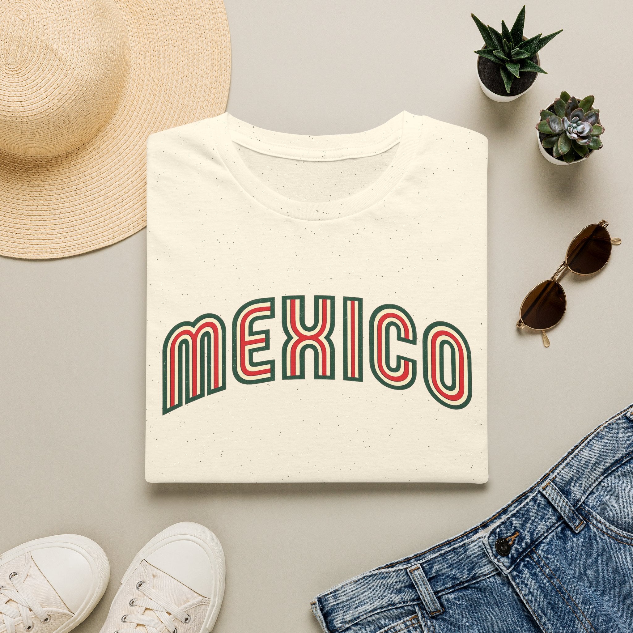 Mexico Retro Arch T-Shirt — Vintage Mexican Pride Tee