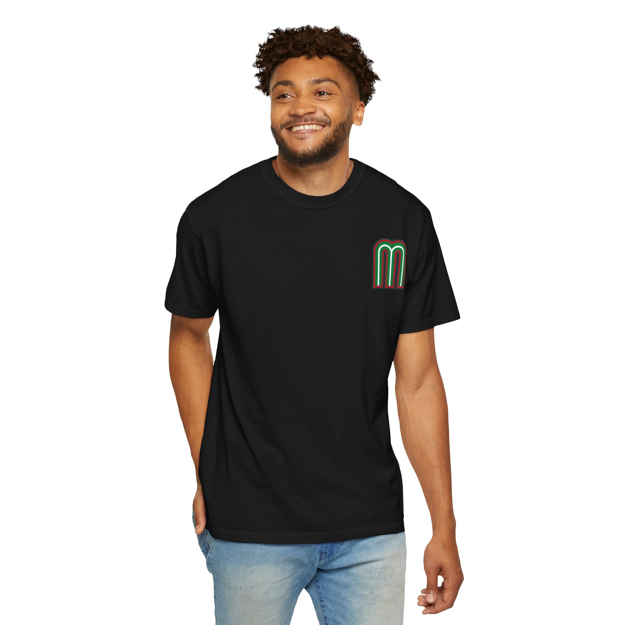 Retro Double-Stripe 'M' Graphic T-Shirt