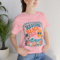 Resting Beach Face T-Shirt — Funny Summer Sun & Seashell Graphic Tee