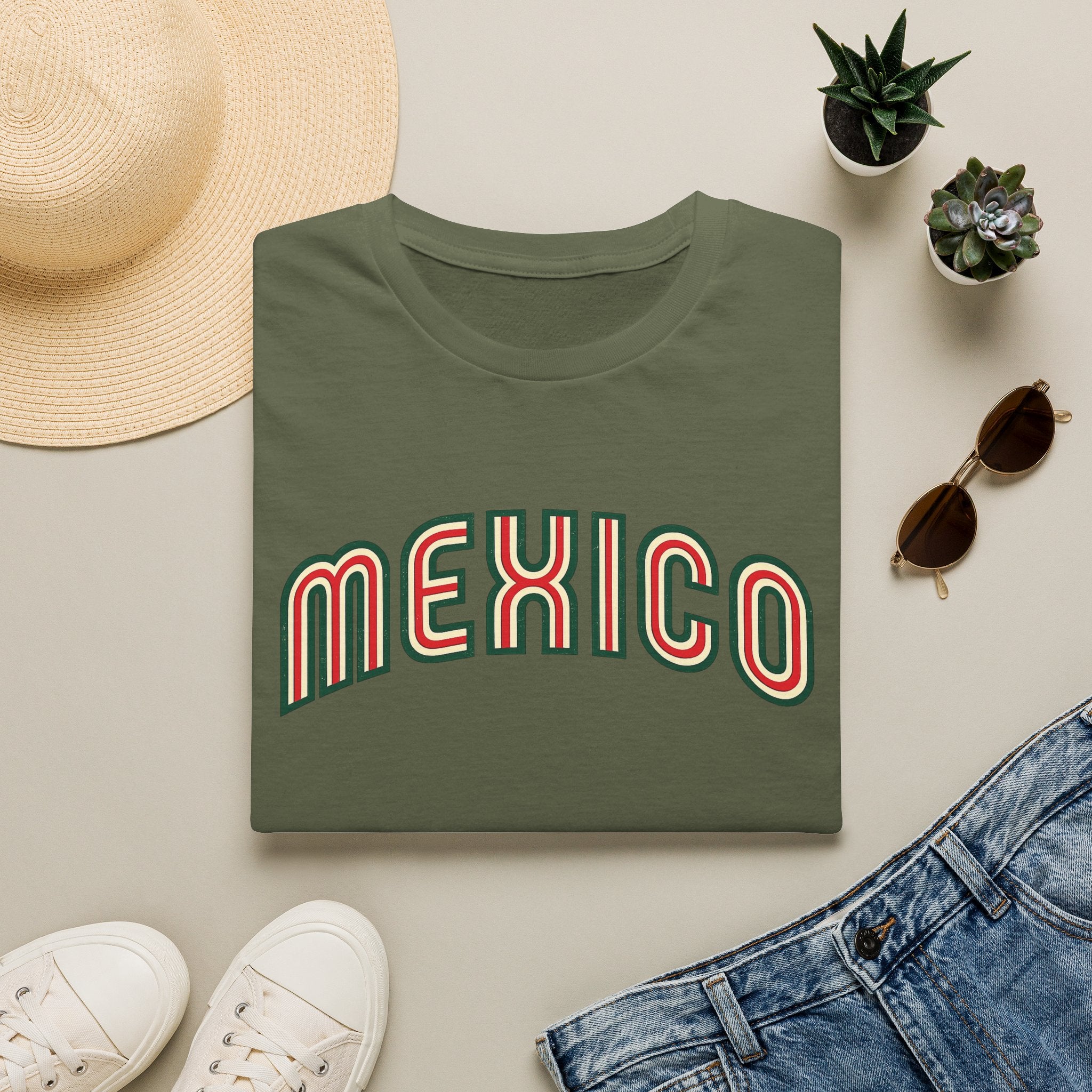 Mexico Retro Arch T-Shirt — Vintage Mexican Pride Tee